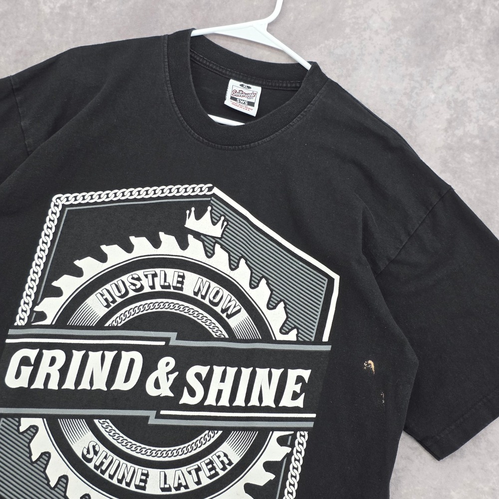 Streetwear Supply SWS Grind & Shine Graphic Tee Black XL Super Max Heavy USA